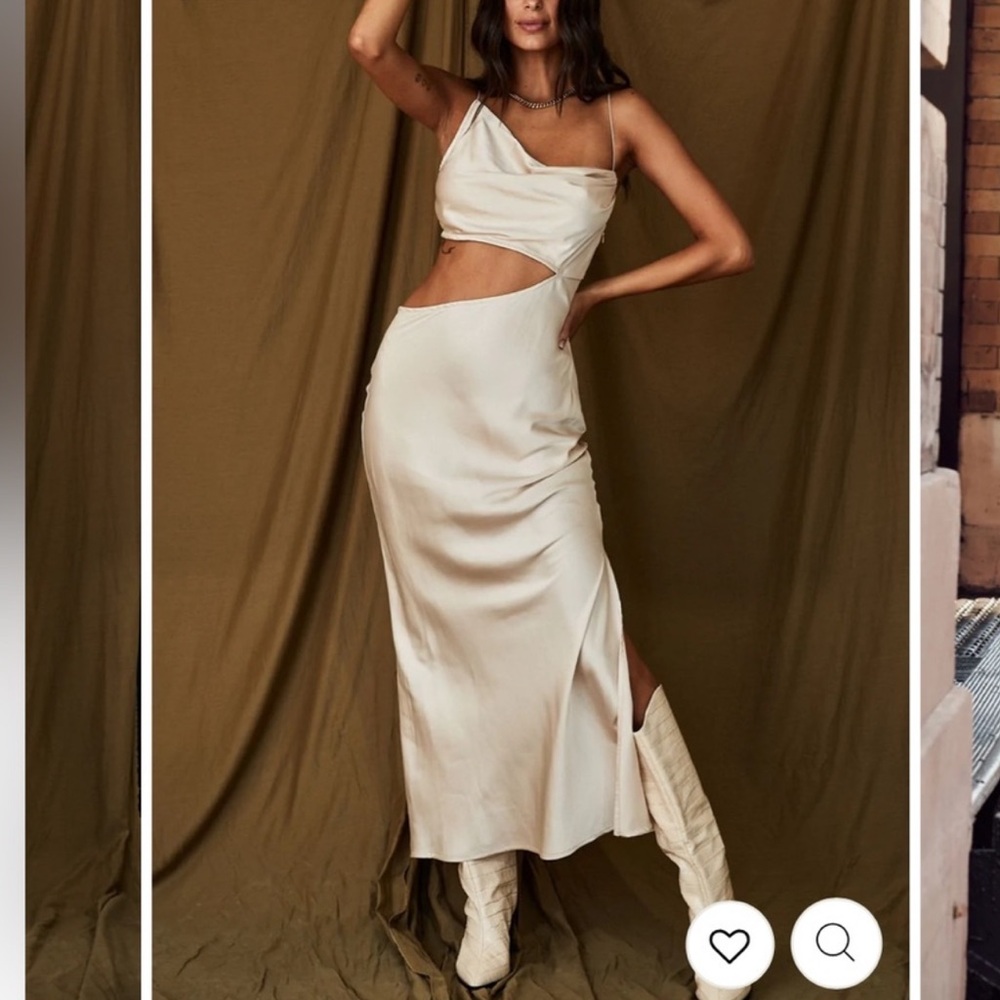 12th Tribe Biltmore champagne silky dress